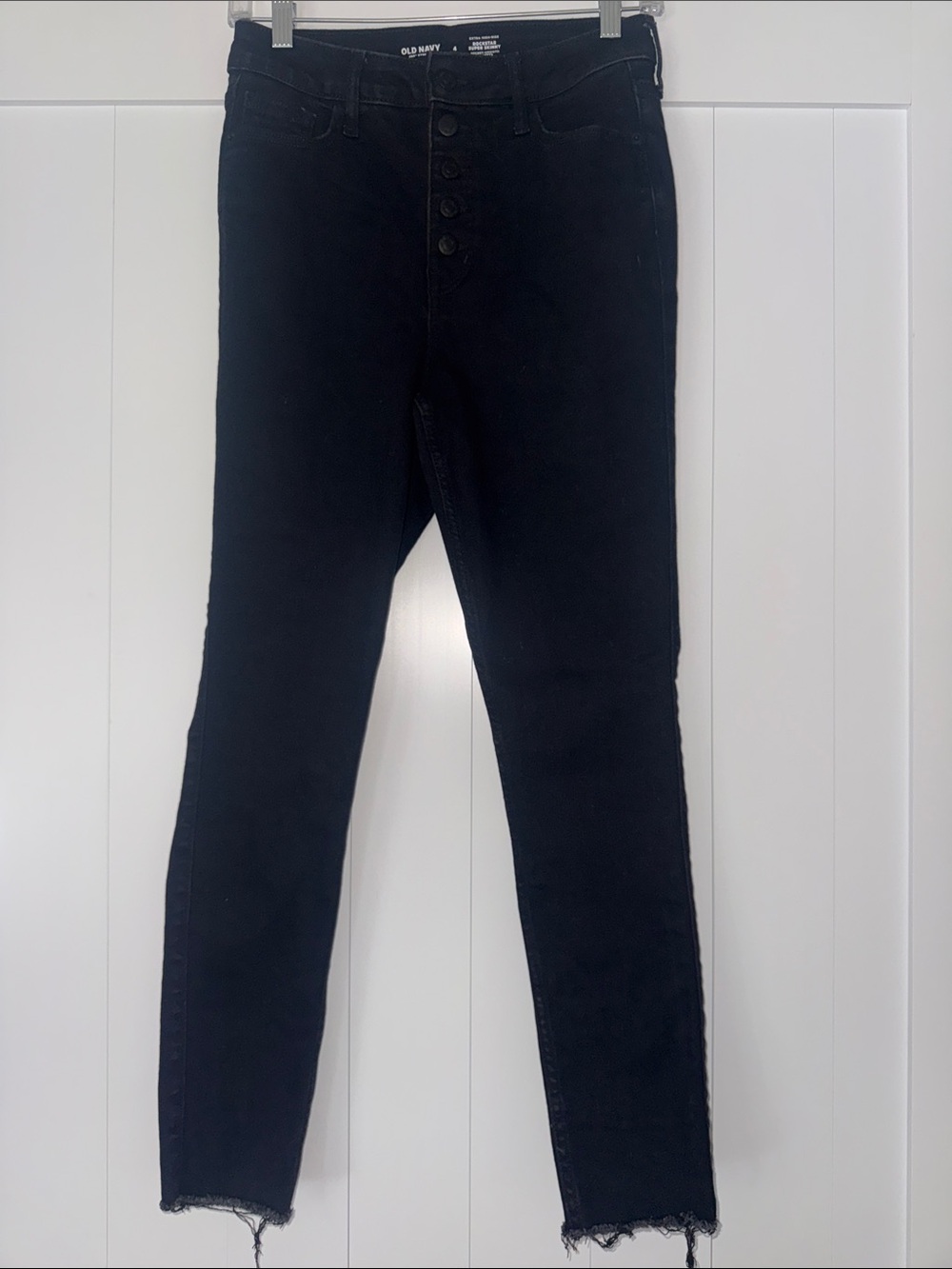 Old Navy Black Skinny Jeans with Button Fly